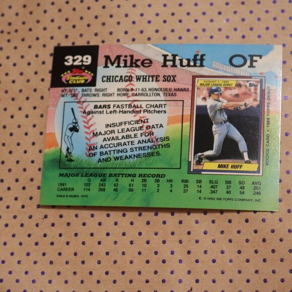 Mike Huff #329 Baseball Card - Picture 2 of 2